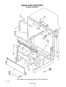 10 - Frame And Tank parts for Whirlpool Dishwasher 4KUDI220WW0 from AppliancePartsPros.com