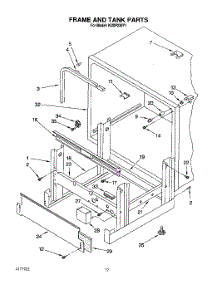 09 - Frame And Tank parts for Kitchenaid Dishwasher KUDP230Y1 from AppliancePartsPros.com