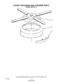 06 - Lower Washarm And Strainer parts for Whirlpool Dishwasher 4KUDP220T3 from AppliancePartsPros.com