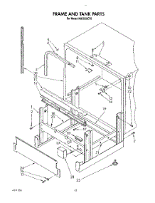 10 - Frame And Tank parts for Kitchenaid Dishwasher KUDS22CT0 from AppliancePartsPros.com