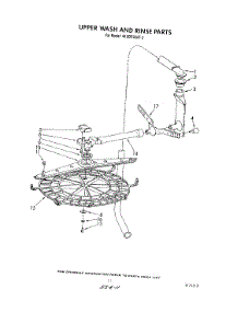 09 - Upper Wash And Rinse parts for Whirlpool Dishwasher 4KUDP220T3 from AppliancePartsPros.com
