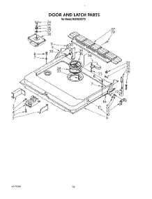 13 - Door And Latch parts for Kitchenaid Dishwasher KUDS22CT0 from AppliancePartsPros.com