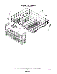 12 - Lower Rack parts for Whirlpool Dishwasher 4KUDP220T3 from AppliancePartsPros.com