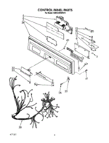 04 - Control Panel, Lit / Optional parts for Kitchenaid Dishwasher KUDA22SWWH1 from AppliancePartsPros.com