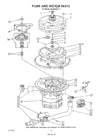 05 - Pump And Motor parts for Whirlpool Dishwasher 4KUDI220T1 from AppliancePartsPros.com