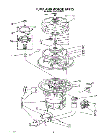 05 - Pump And Motor parts for Kitchenaid Dishwasher KUDA22SWWH1 from AppliancePartsPros.com