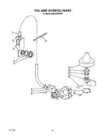 08 - Fill And Overfill parts for Kitchenaid Dishwasher KUDA22SWWH1 from AppliancePartsPros.com