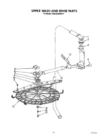 09 - Upper Wash And Rinse parts for Kitchenaid Dishwasher KUDA22SWWH1 from AppliancePartsPros.com