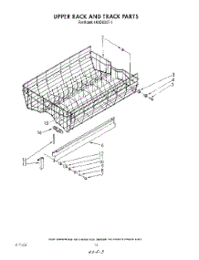 11 - Upper Rack And Track parts for Whirlpool Dishwasher 4KUDI220T1 from AppliancePartsPros.com
