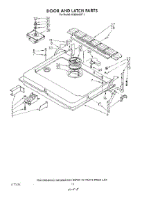 13 - Door And Latch parts for Whirlpool Dishwasher 4KUDI220T1 from AppliancePartsPros.com