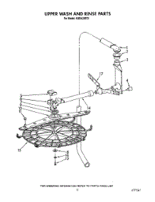 09 - Upper Wash And Rinse parts for Kitchenaid Dishwasher KUDA22ST3 from AppliancePartsPros.com