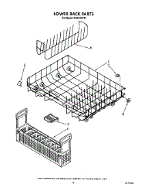 12 - Lower Rack parts for Kitchenaid Dishwasher KUDA22ST3 from AppliancePartsPros.com