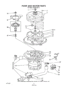 05 - Pump And Motor parts for Whirlpool Dishwasher 4KUDP220T1 from AppliancePartsPros.com