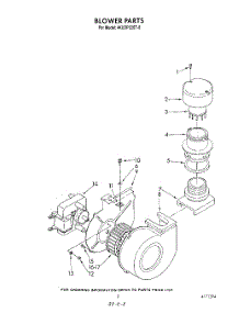 03 - Blower parts for Whirlpool Dishwasher 4KUDP220T0 from AppliancePartsPros.com
