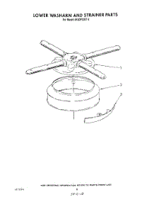 06 - Lower Washarm And Strainer parts for Whirlpool Dishwasher 4KUDP220T0 from AppliancePartsPros.com