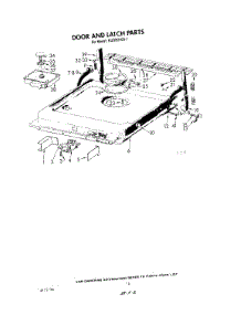 13 - Door And Latch parts for Kitchenaid Dishwasher KUDB210S1 from AppliancePartsPros.com