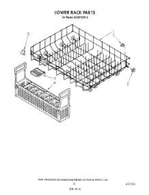 12 - Lower Rack parts for Whirlpool Dishwasher 4KUDP220T0 from AppliancePartsPros.com