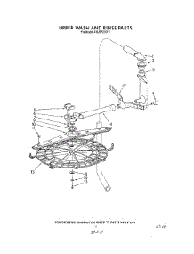 09 - Upper Wash And Rinse parts for Whirlpool Dishwasher 4KUDP220T1 from AppliancePartsPros.com