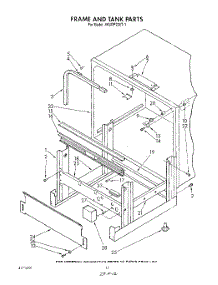 10 - Frame And Tank parts for Whirlpool Dishwasher 4KUDP220T1 from AppliancePartsPros.com