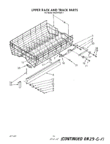 11 - Upper Rack And Track parts for Whirlpool Dishwasher 4KUDP220T1 from AppliancePartsPros.com