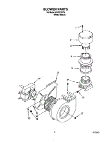 02 - Blower parts for Whirlpool Dishwasher 4KUDC220T5 from AppliancePartsPros.com
