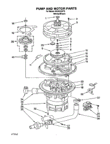 04 - Pump And Motor parts for Whirlpool Dishwasher 4KUDC220T5 from AppliancePartsPros.com