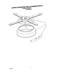 05 - Lower Washarm And Strainer parts for Whirlpool Dishwasher 4KUDC220T5 from AppliancePartsPros.com