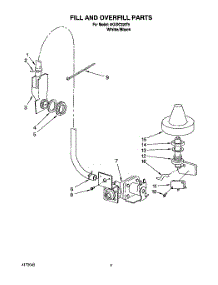 07 - Fill And Overfill parts for Whirlpool Dishwasher 4KUDC220T5 from AppliancePartsPros.com