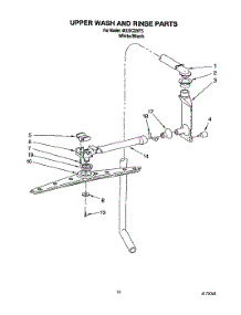 08 - Upper Wash And Rinse parts for Whirlpool Dishwasher 4KUDC220T5 from AppliancePartsPros.com