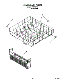 11 - Lower Rack parts for Whirlpool Dishwasher 4KUDC220T5 from AppliancePartsPros.com