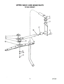 09 - Upper Wash And Rinse parts for Kitchenaid Dishwasher KUDB220T1 from AppliancePartsPros.com