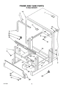 10 - Frame And Tank parts for Kitchenaid Dishwasher KUDH230Y0 from AppliancePartsPros.com