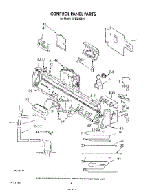 04 - Control Panel , Lit / Optional parts for Kitchenaid Dishwasher KUDI21DS1 from AppliancePartsPros.com