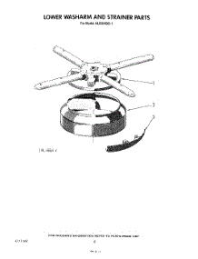 06 - Lower Wash Arm And Stainer parts for Kitchenaid Dishwasher KUDI21DS1 from AppliancePartsPros.com