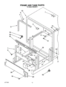 09 - Frame And Tank parts for Kitchenaid Dishwasher KUDJ230Y1 from AppliancePartsPros.com