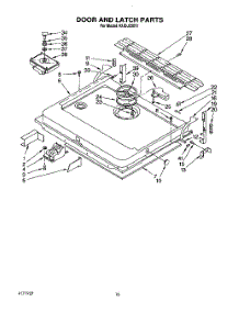 12 - Door And Latch parts for Kitchenaid Dishwasher KUDJ230Y1 from AppliancePartsPros.com