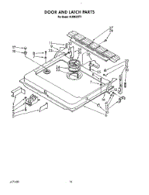 13 - Door And Latch parts for Kitchenaid Dishwasher KUDB220T1 from AppliancePartsPros.com