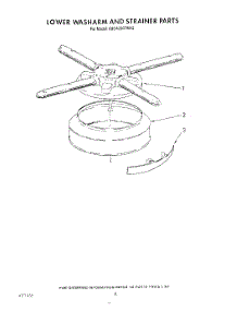 06 - Lower Washarm And Strainer parts for Kitchenaid Dishwasher KUDA220TWH2 from AppliancePartsPros.com