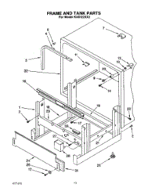 10 - Frame And Tank parts for Kitchenaid Dishwasher KUDI22XX2 from AppliancePartsPros.com