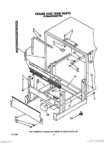 10 - Frame And Tank parts for Kitchenaid Dishwasher KUDA220TWH4 from AppliancePartsPros.com