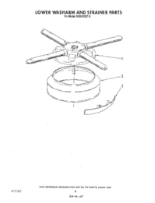 06 - Lower Washarm And Strainer parts for Kitchenaid Dishwasher KUDA22ST0 from AppliancePartsPros.com