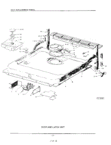 12 - Door And Latch parts for Kitchenaid Dishwasher KDA21 from AppliancePartsPros.com