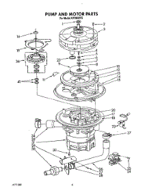 05 - Pump And Motor parts for Kitchenaid Dishwasher KPDI620T5 from AppliancePartsPros.com