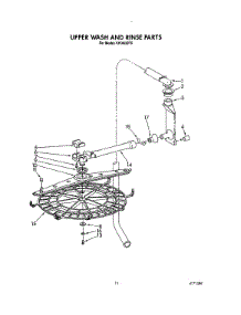 09 - Upper Wash And Rinse parts for Kitchenaid Dishwasher KPDI620T5 from AppliancePartsPros.com