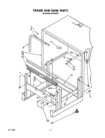 10 - Frame And Tank parts for Kitchenaid Dishwasher KPDI620T5 from AppliancePartsPros.com