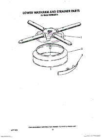 06 - Lower Washarm And Strainer parts for Kitchenaid Dishwasher KUDM220T0 from AppliancePartsPros.com