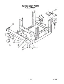 14 - Caster Unit parts for Kitchenaid Dishwasher KPDI620T5 from AppliancePartsPros.com