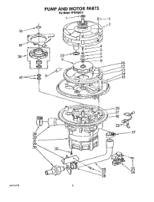 05 - Pump And Motor parts for Kitchenaid Dishwasher KPDI620T2 from AppliancePartsPros.com