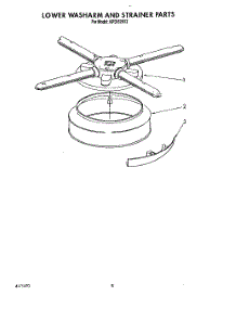 06 - Lower Washarm And Strainer parts for Kitchenaid Dishwasher KPDI620T2 from AppliancePartsPros.com