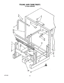 10 - Frame And Tank parts for Kitchenaid Dishwasher KPDI620T2 from AppliancePartsPros.com